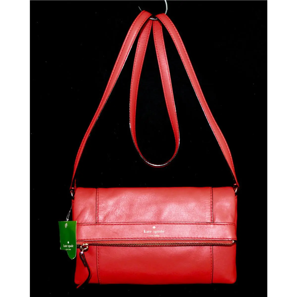 Kate Spade Fremont Place Julian Foldover Crossbody WKRU2593 Red Coral Pink