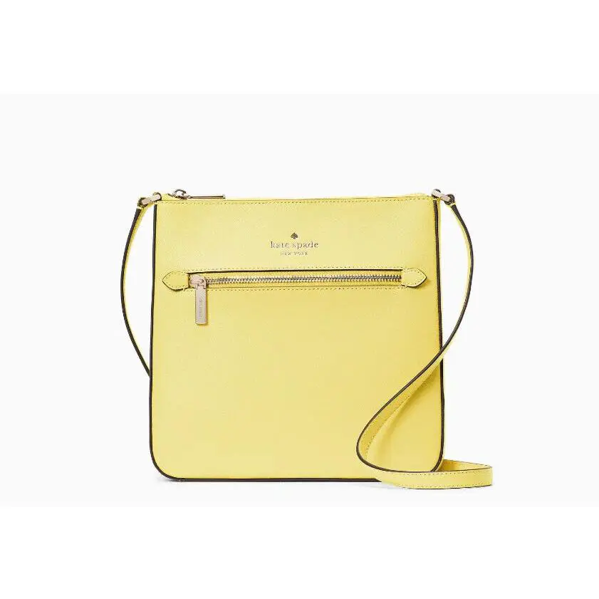 Kate Spade Sadie North South Crossbody Yellow Yuzi Jam - Handle/Strap: Yellow, Hardware: Gold, Exterior: Yellow