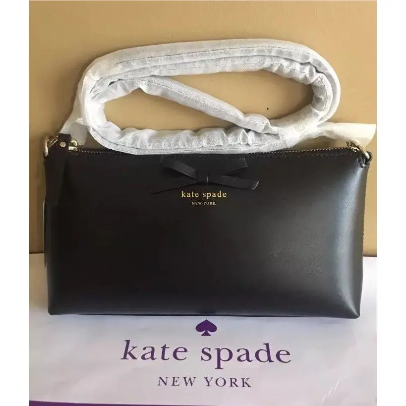 Kate Spade Sawyer Street Declan Black Smooth Classic Leather Cross Body