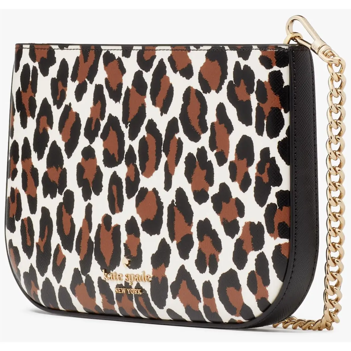 Kate Spade Madison Leopard Pochette Chain Purse KH779 Cheetah Bag Leopardo