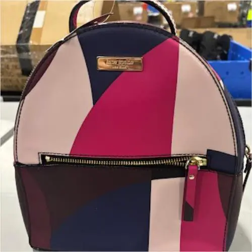 Kate Spade Laurel Way Sammi Geometric Small Grainy Vinyl Backpack - Multicolor