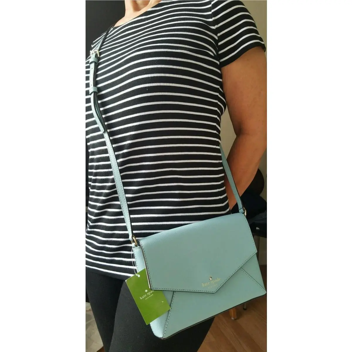 Kate Spade Leather Kalman White Point Garden Celestblu Xbody