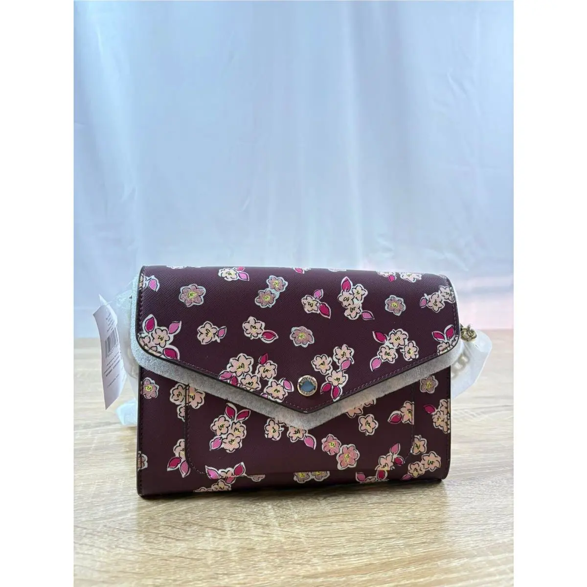 Kate Spade Tinsel Flap Glitter Crossbody Purse Deep Berry Gift