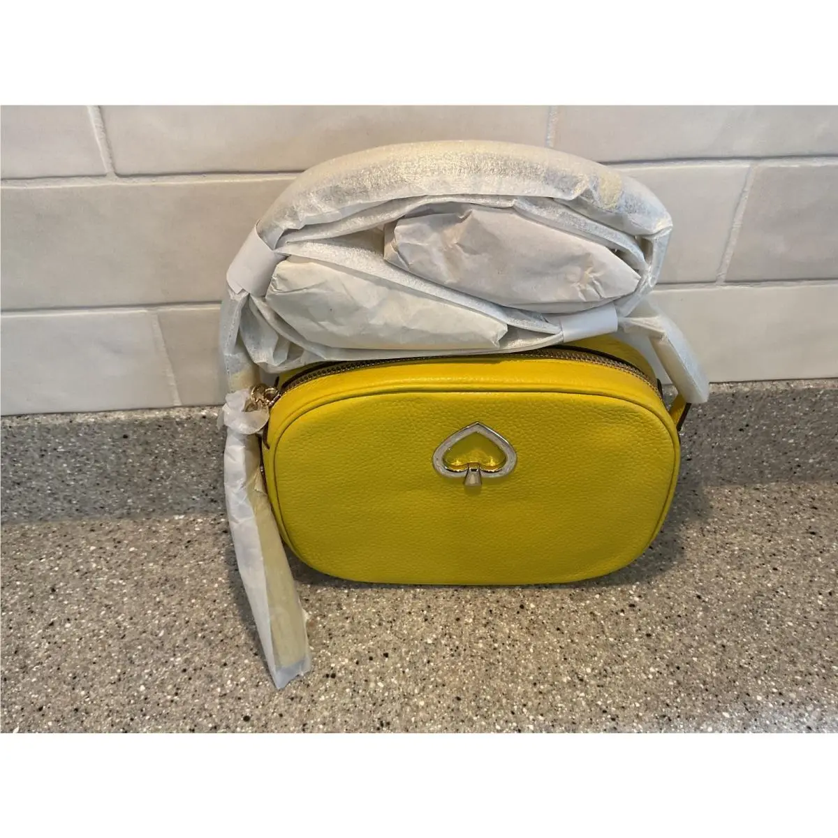 Kourtney Cross Body Camera Bag Chartreuse Color 702 WKRU6817 by Kate Spade