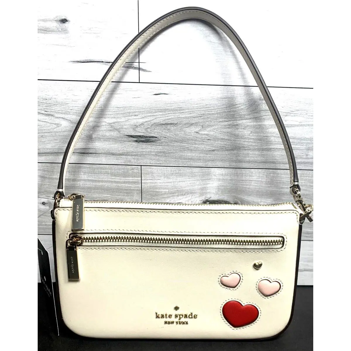 Kate Spade Convertible Wristlet Sweet Heart Parchment KA613 New