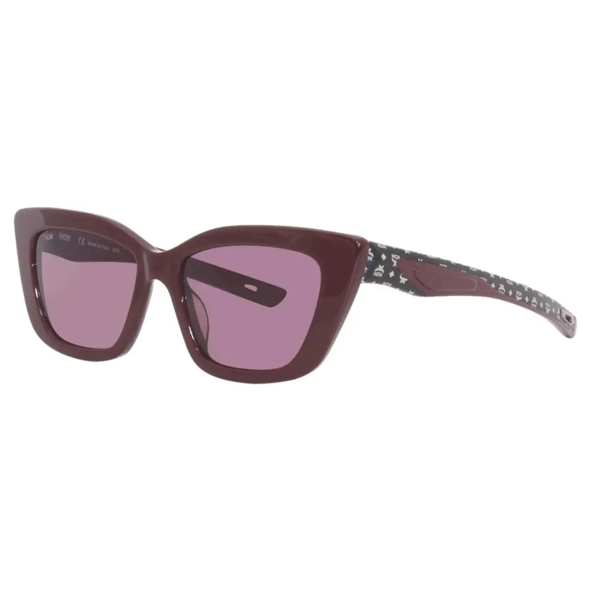 Mcm 704SL 618 Wine Black Viseto Sunglasses with Purple Lenses