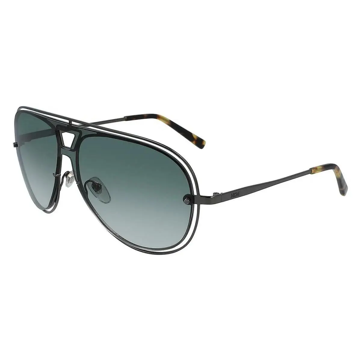 MCM143S 319 Khaki Aviator Sunglasses with Gradient Green Lenses