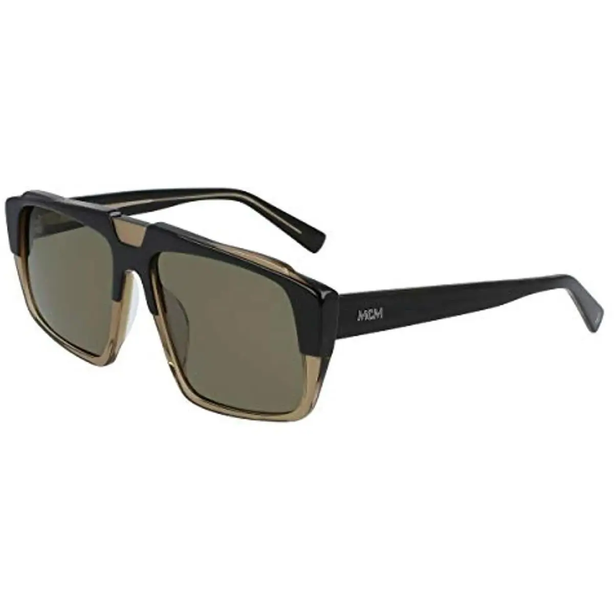 Mcm 693S 038 Grey Crystal Brown Sunglasses with Green Lenses