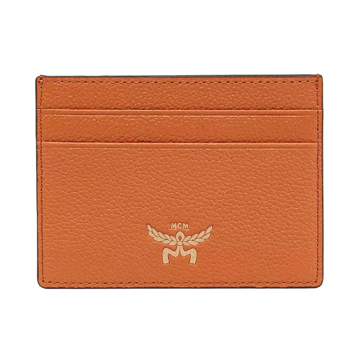 Mcm Mini Himmel Card Case Cognac Embossed Leather Mcm Mini Himmel Card C0224 by MCM