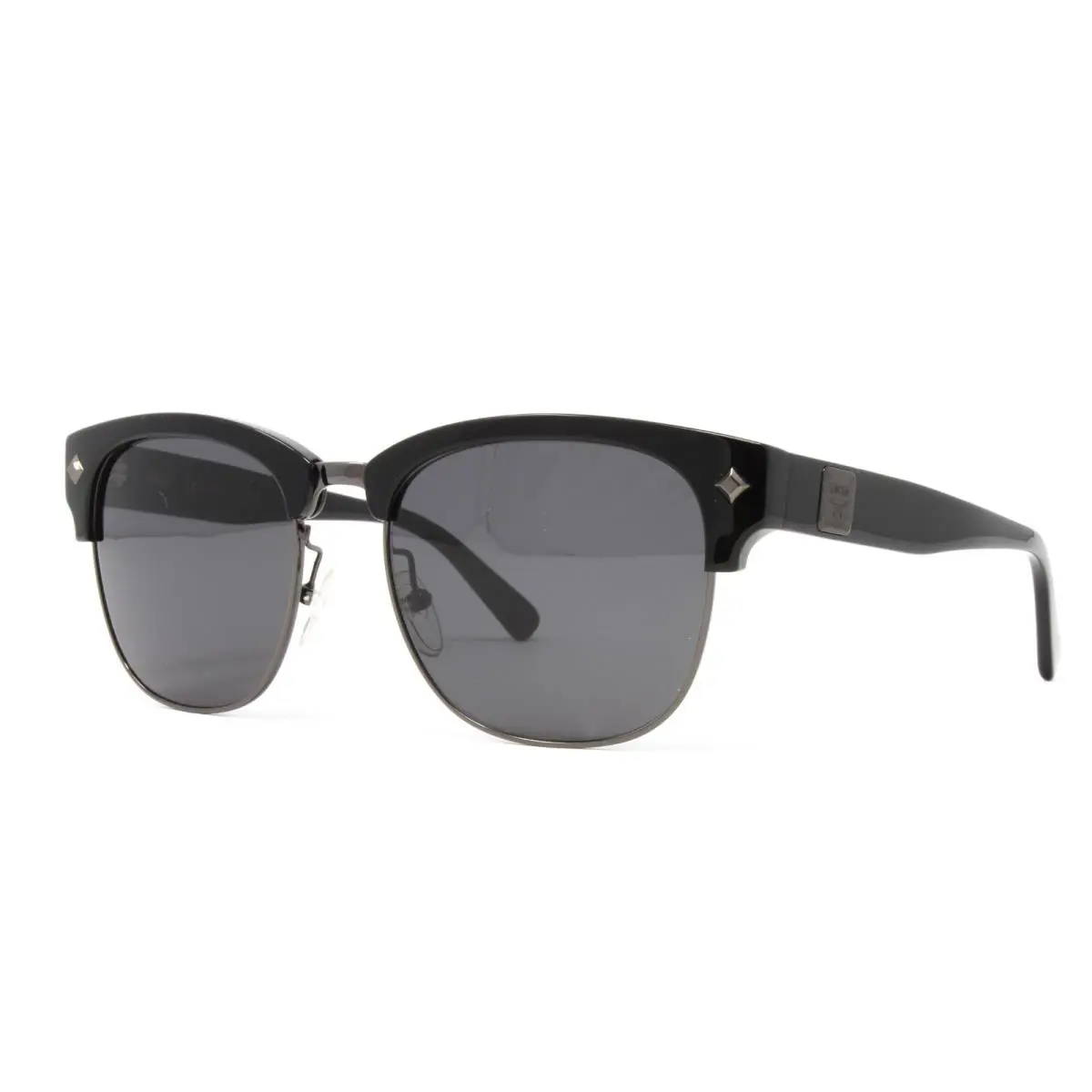 Mcm Sunglasses Unisex Square MCM604S 016 Shiny Dark Gunmetal 55mm