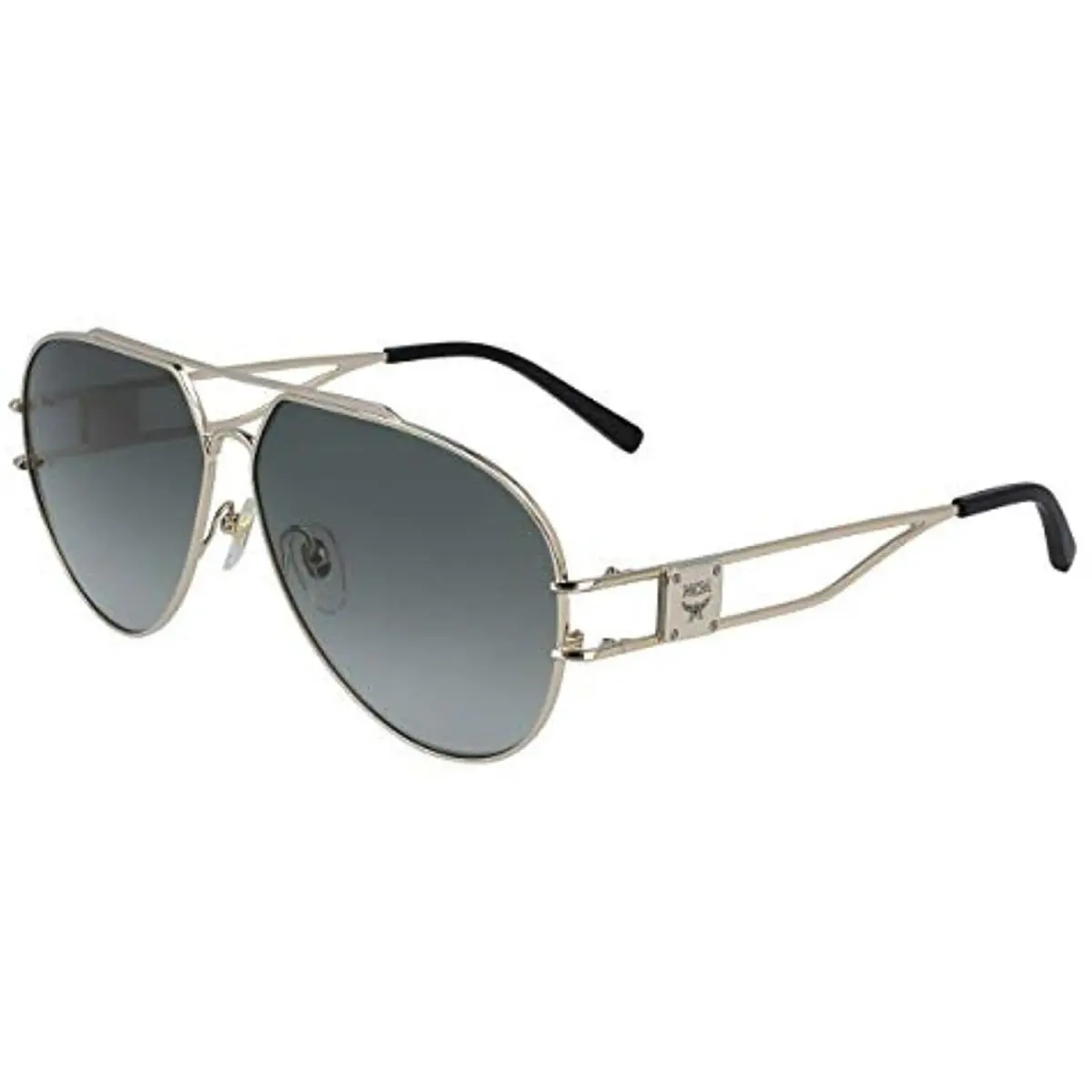 Mcm 136S 738 Shiny Gold Sunglasses with Green Lenses Mcm Case