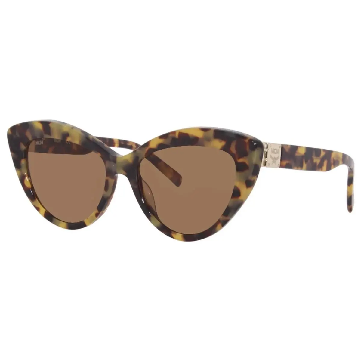 Mcm 702S 214 Havana Cat Eye Sunglasses with Brown Lenses