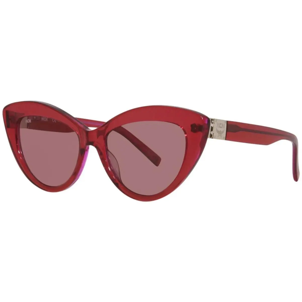 Mcm 702S 619 Crystal Red Sunglasses with Fuchsia Lenses