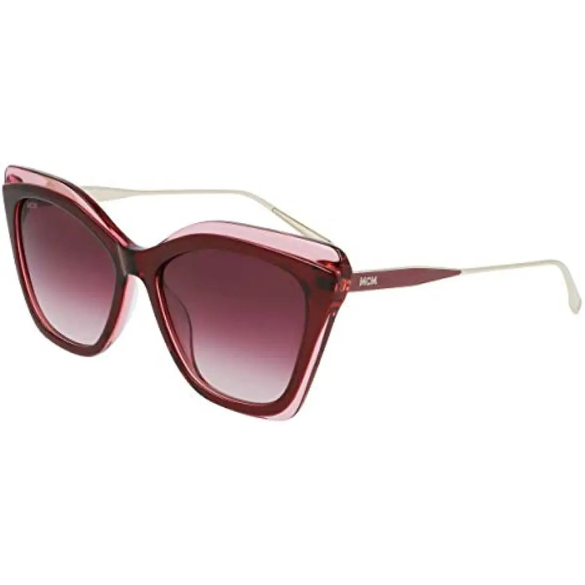 Mcm 698S 602 Crystal Burgundy Pink Sunglasses with Red Lenses Mcm Case