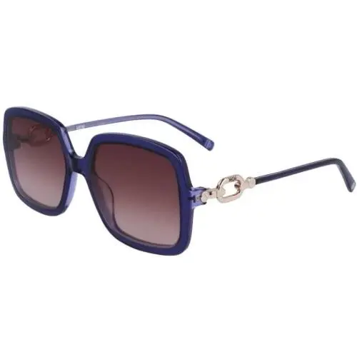 Mcm 729S 400 Crystal Blue Sunglasses with Brown Gradient Lenses