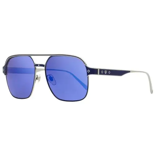 MCM-128S 066 Ruthenium Dark Blue Sunglasses with Blue Lenses