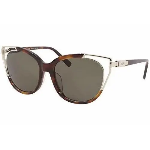 MCM-660SA 214 Havana Gold Sunglasses with Green Lenses