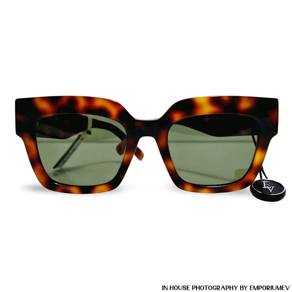 Mcm Womens Havana Square Sunglasses Green Lens Full Rim 707S 214 51 21 145 0366