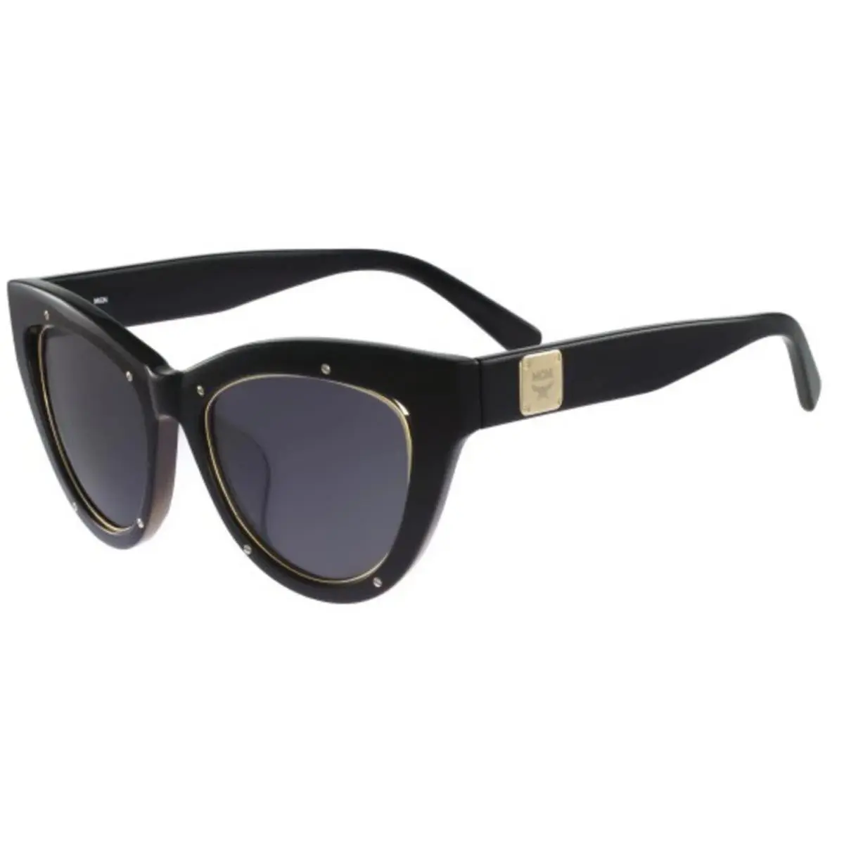 Mcm 603SA 001 Black Gold Sunglasses with Grey Lenses