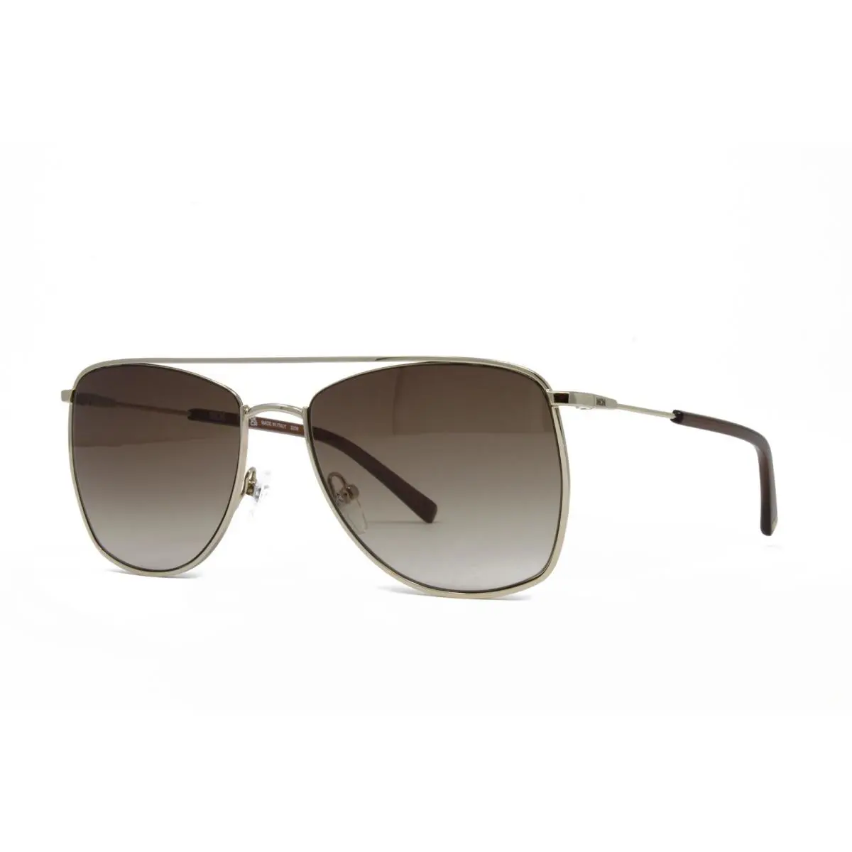 Mcm Sunglasses Mcm 145S-717 Shiny Gold 58mm Brown Lens Men`s Aviator Metal