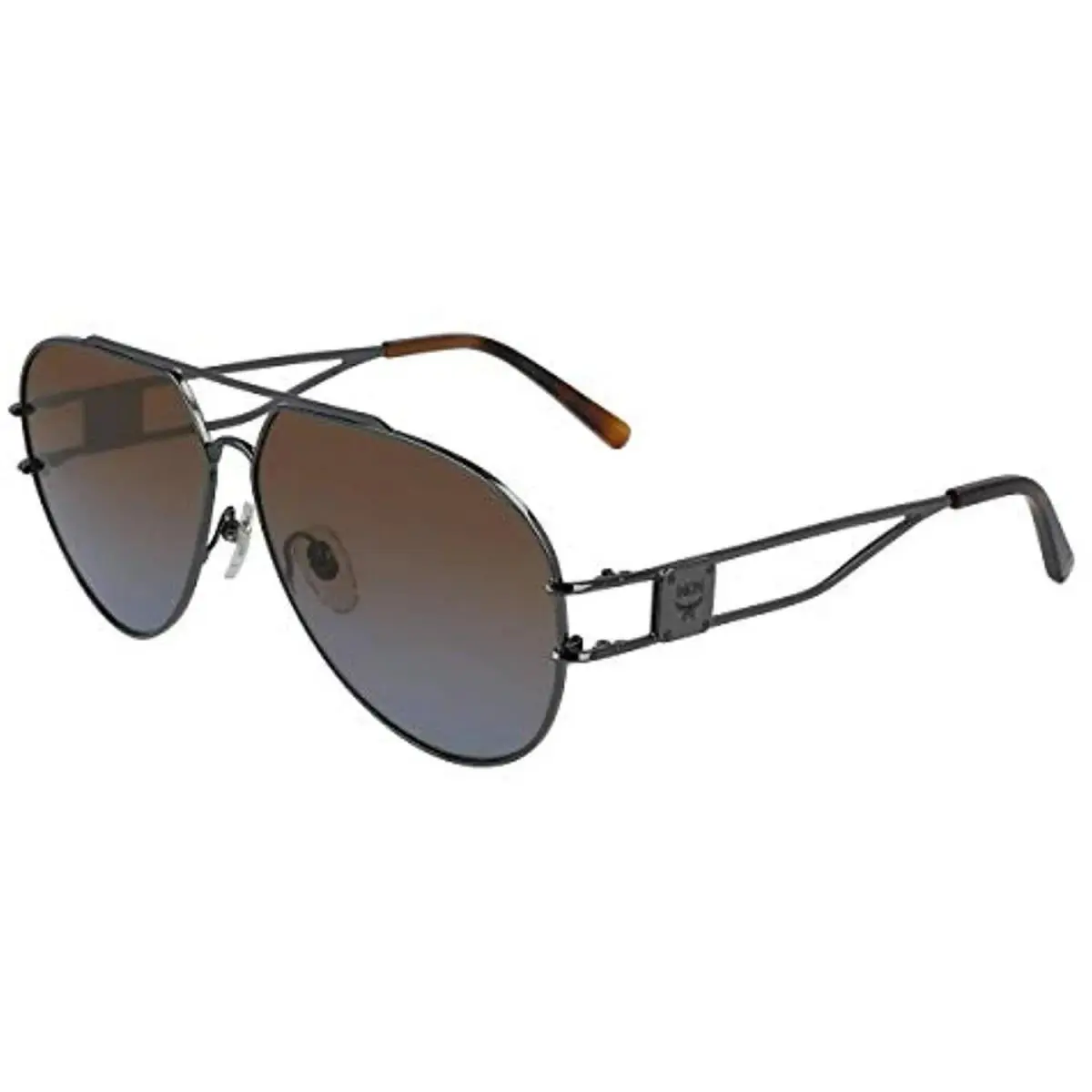 Mcm 136S 071 Dark Ruthenium Aviator Sunglasses with Brown Gradient Lenses