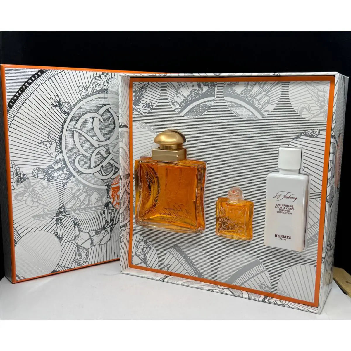 Hermes 24 Fauborg 3 Pieces Set Edp 1.6 Oz+ Mini 0.25 oz +1.35 oz B/l