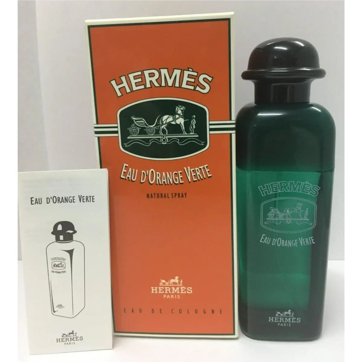 Eau D`orange Verte by Hermes 3.3 / 3.4 Oz Eau de Cologne Spray Vintage Rare
