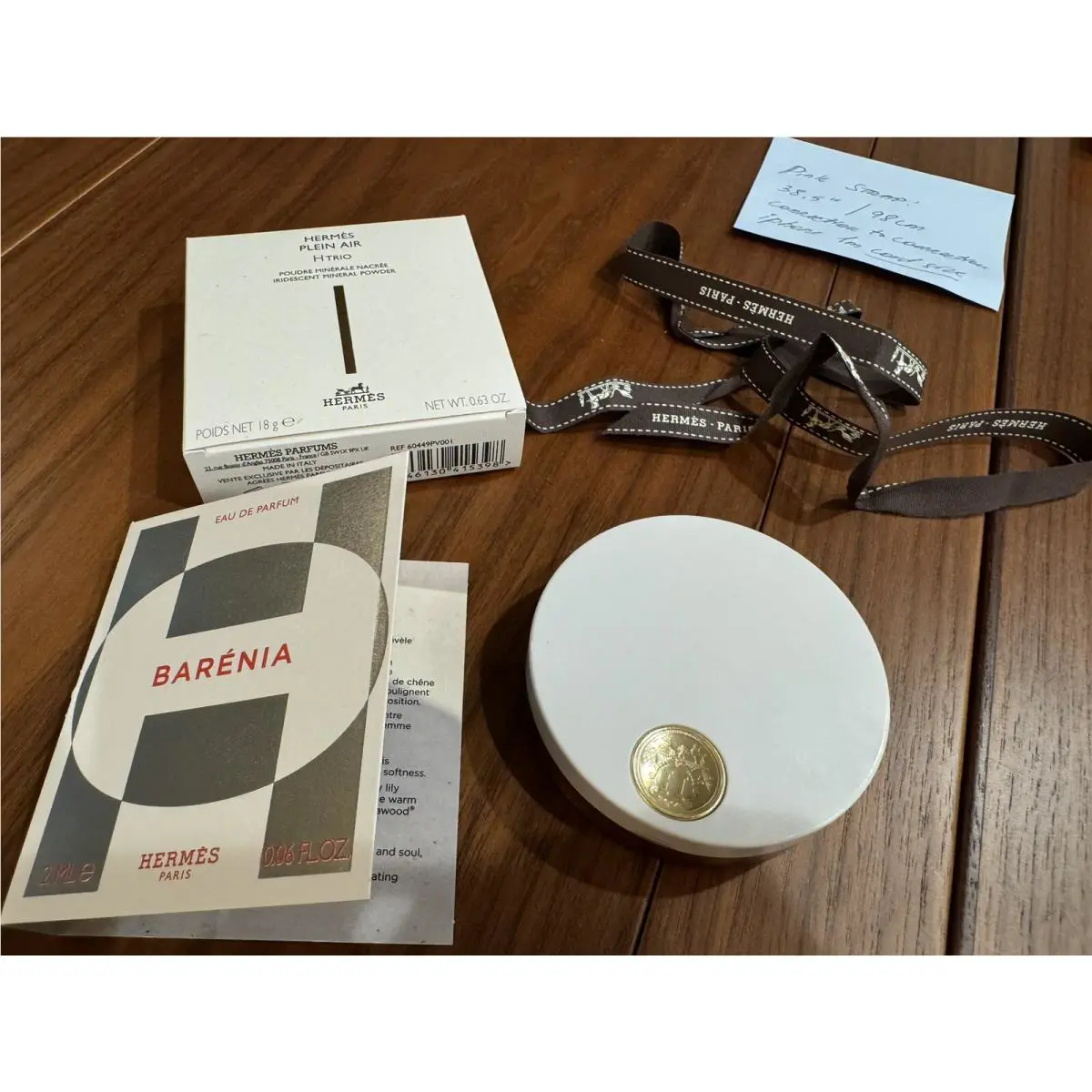 Hermes Plein Air H Trio Iridescent Mineral Powder Rose Atacama Barenia Edp Gift