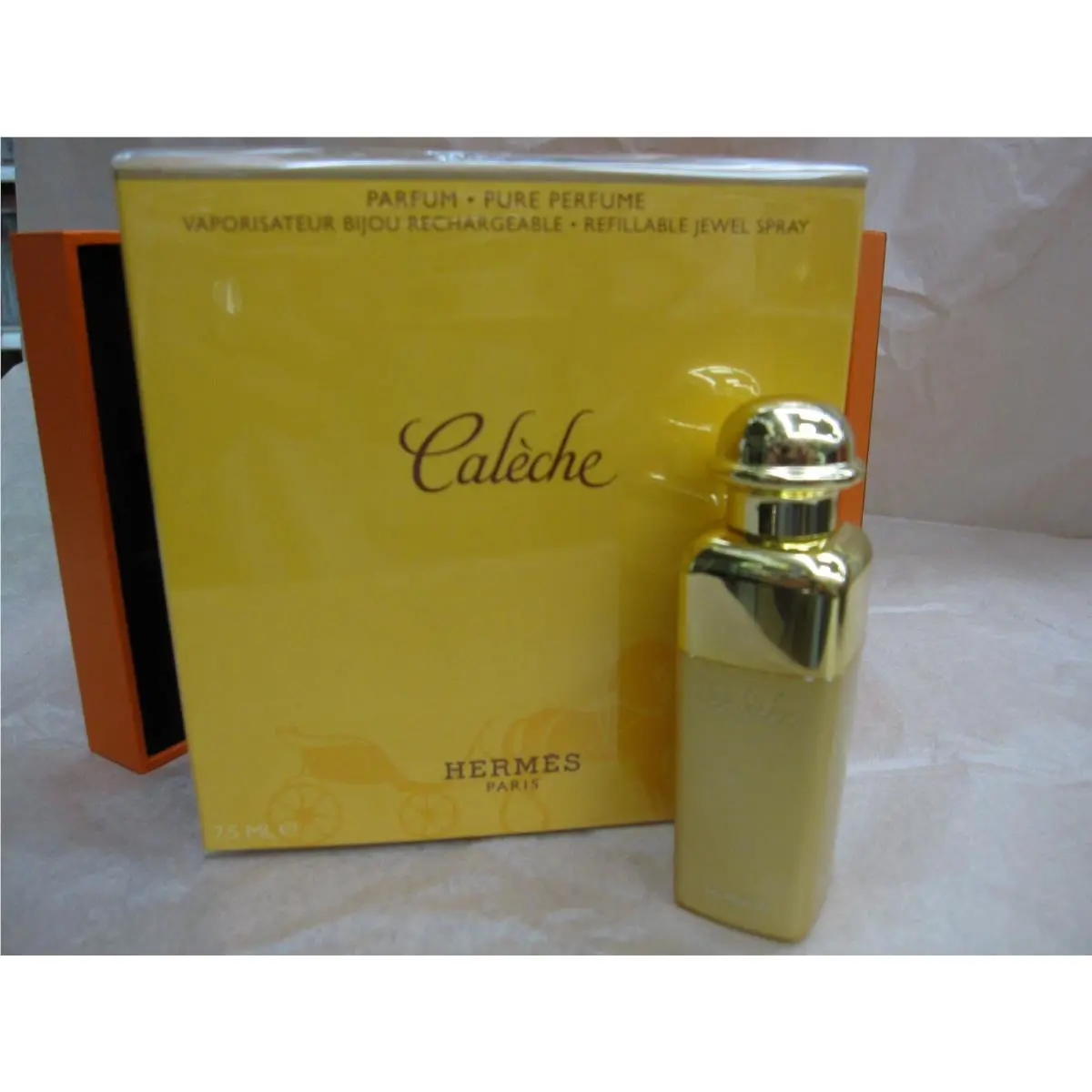 Caleche by Hermes Paris 0.25 FL oz / 7.5 ML Pure Perfume Refillable Jewel Spray