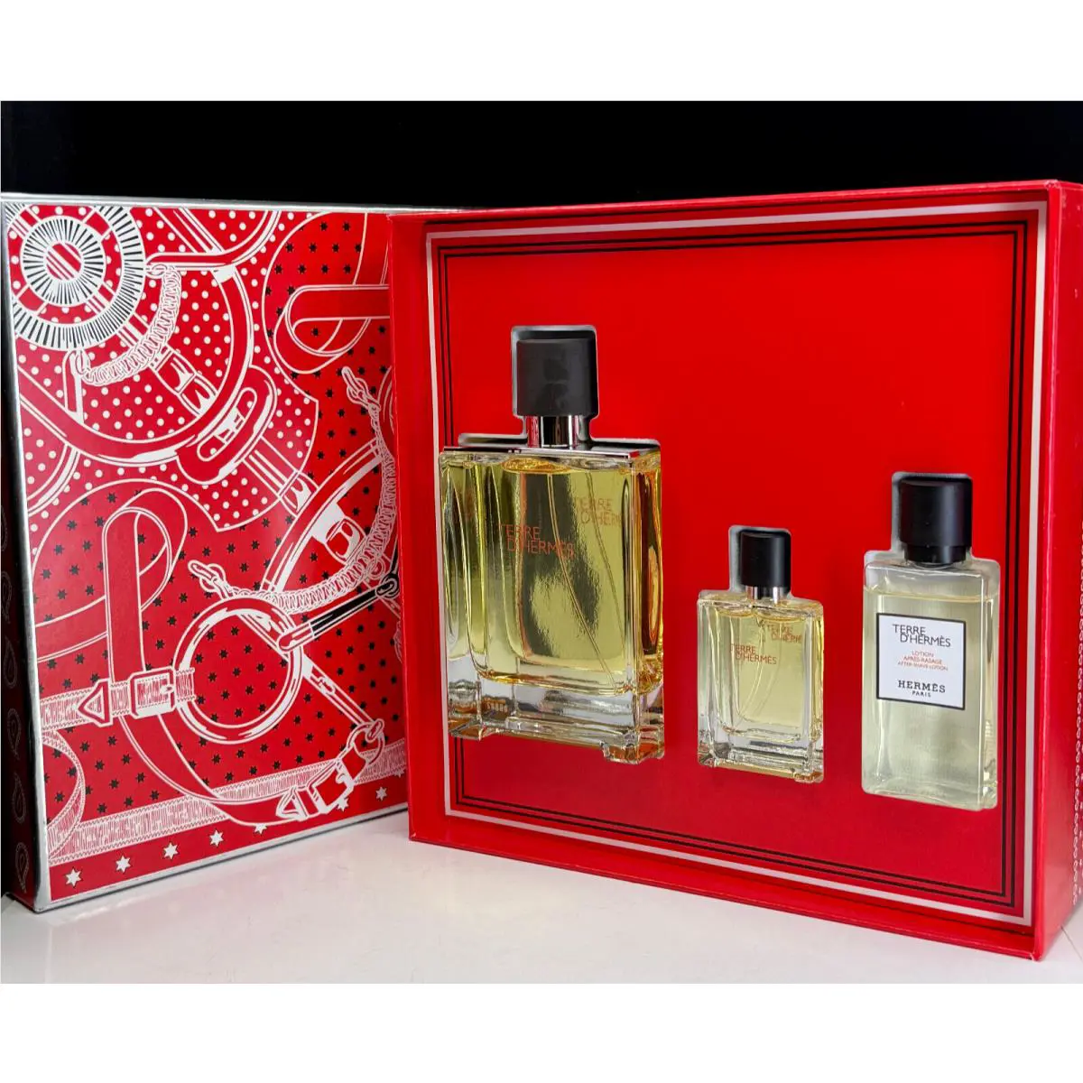 Terre D`hermes 3 Piece Set : 3.3 Edt Spray Mini 1.35 oz After Shave