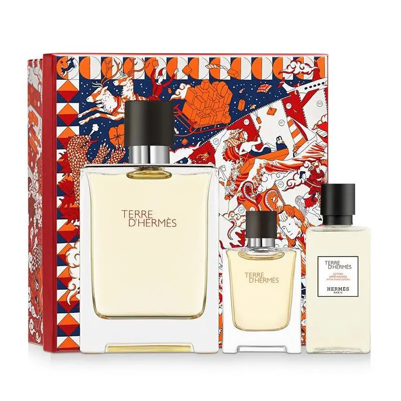 Terre D`hermes Hermes Men 3 Pieces Set 3.3 oz 0.42 oz Edt Spray 1.35 oz A/s