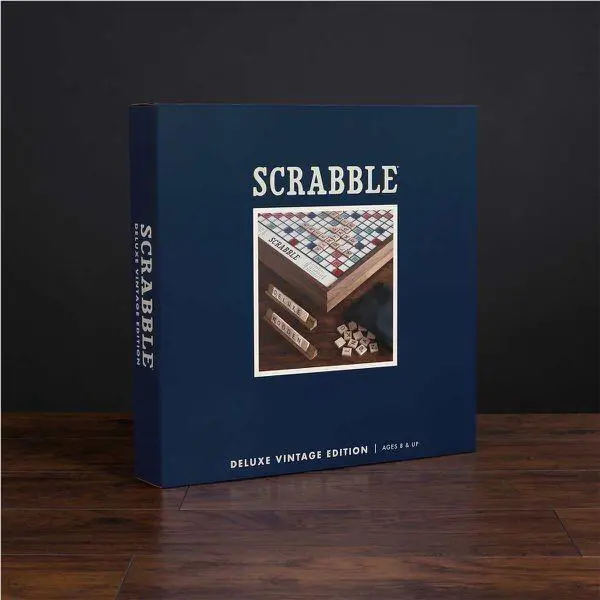 Scrabble Vintage Deluxe Edition English Board Game Limited Wood