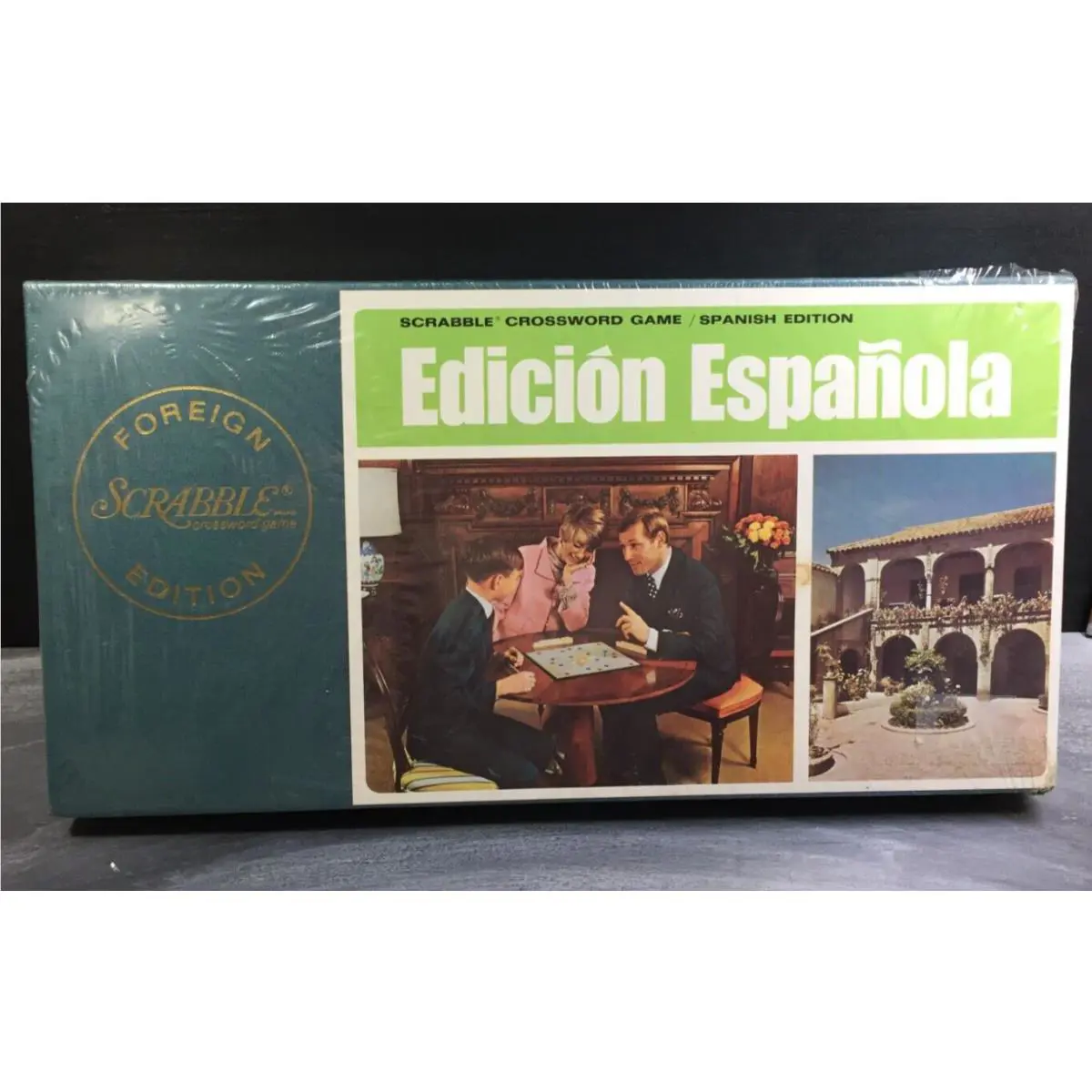 1968 Scrabble Foreign Edition Edicion Espanola Spanish Version w/ Damage
