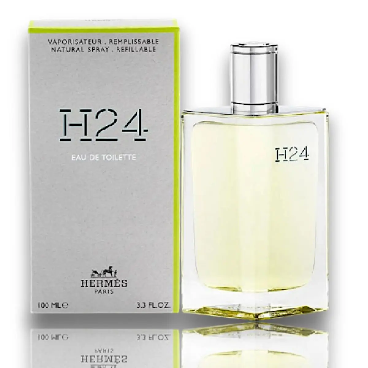 H24 by Hermes Eau de Toilette 3.4 oz Spray Refillable For Men Box