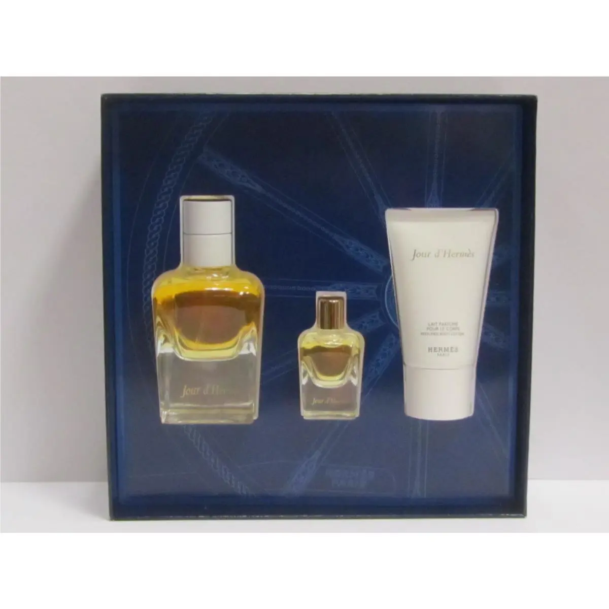 Jour D`hermes For Women Set 1.6 oz Edp + 0.25 Edp + 1 oz Perfumed Body Lotion