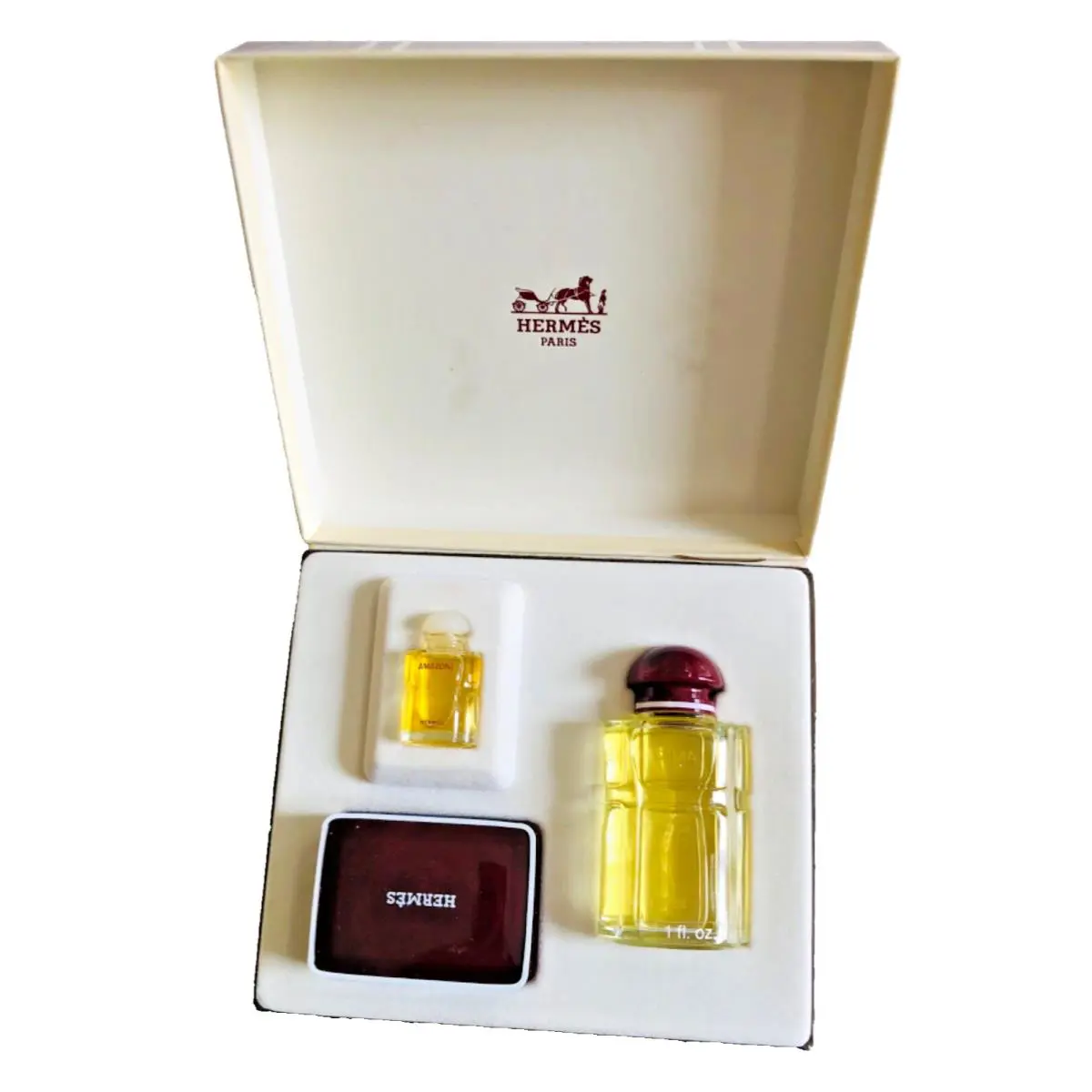 Vintage Hermes Amazone Parfume Extrait Edt Perfumed Soap W/soap Dish
