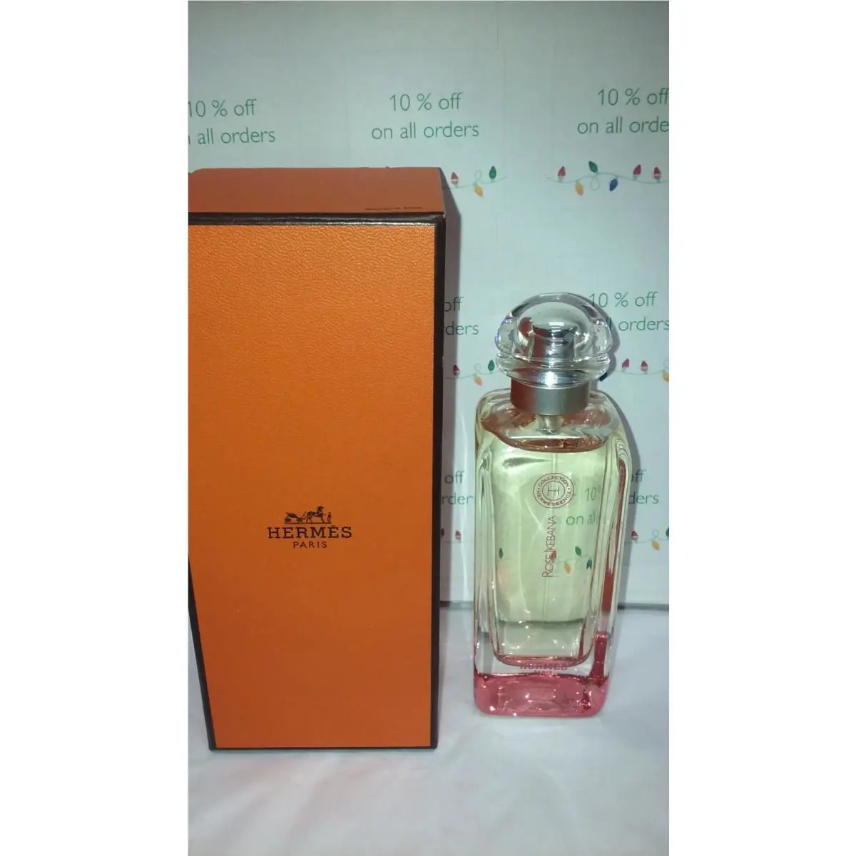 Hermes Rose Ikebana Edt 3.38 oz Full with Bag and Box