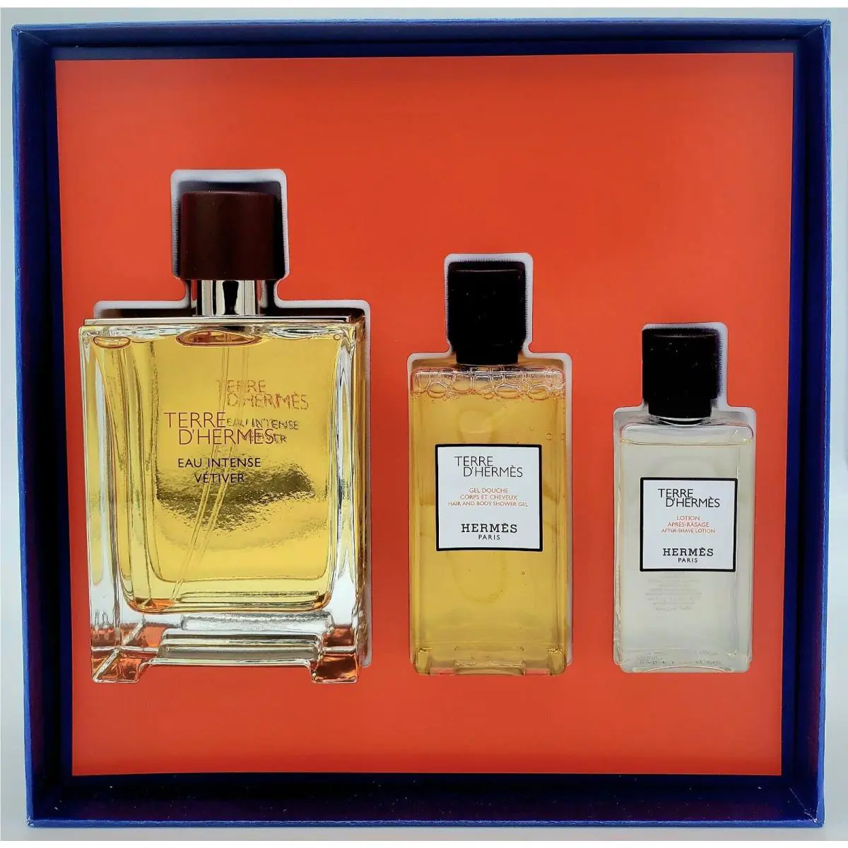 Hermes Terre D`hermes Eau Intense Vetiver Set 3.3oz. 3Pcs