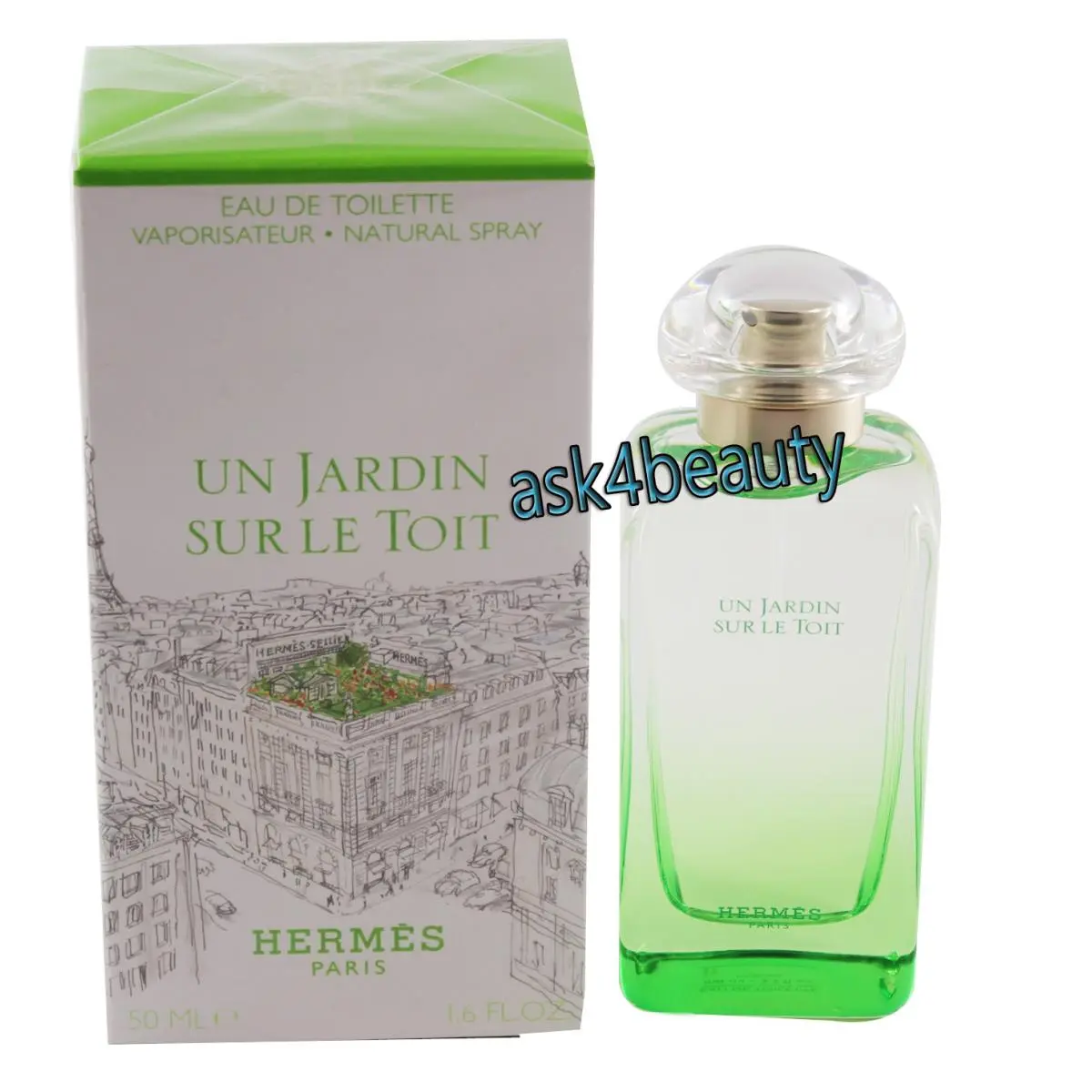 Un Jardin Sur Le Toit by Hermes 1.6oz/50ml Edt Spray For Women