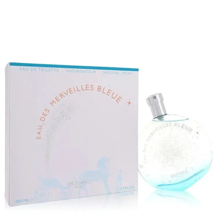 Hermes Eau Des Merveilles Bleue Eau De Toilette Spray For Women 100 ML 3.3 FL OZ