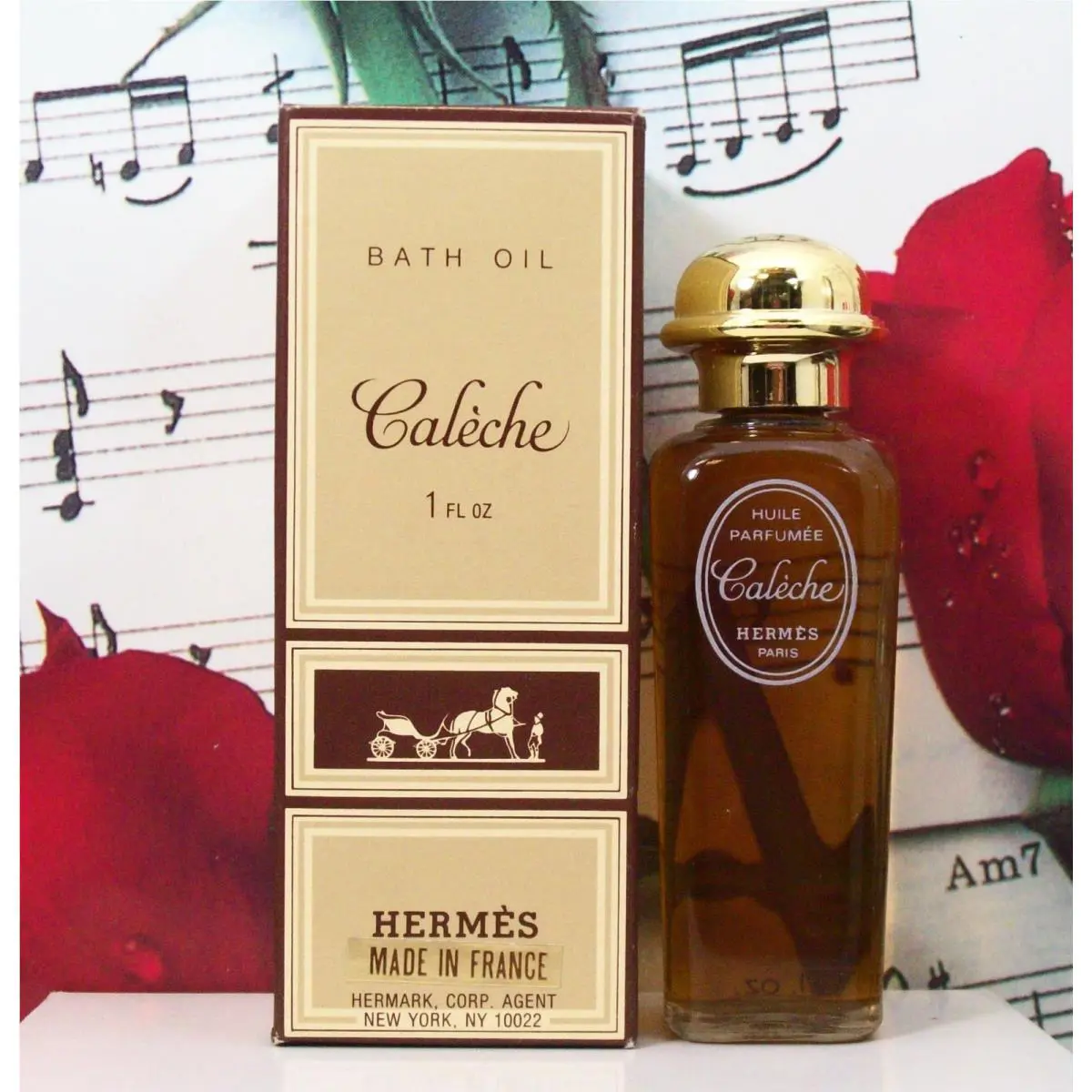 Caleche Bath Oil 1.0 Fl. Oz. By Hermes. Vintage