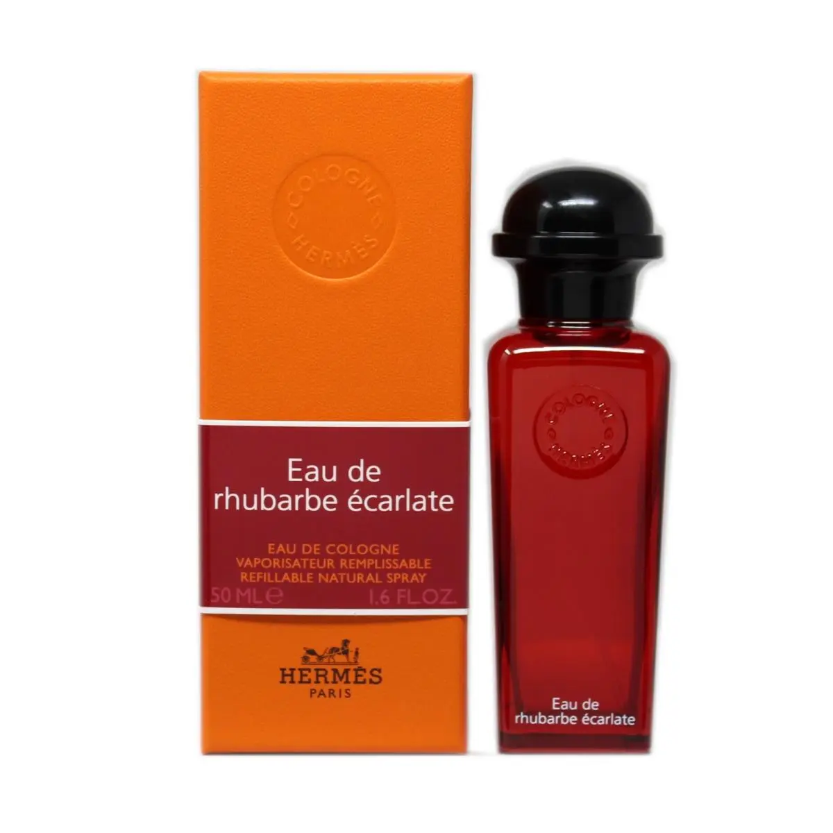 Hermes Eau DE Rhubarbe Ecarlate Eau DE Cologne Refillable Spray 50 ML/1.6 Fl.oz