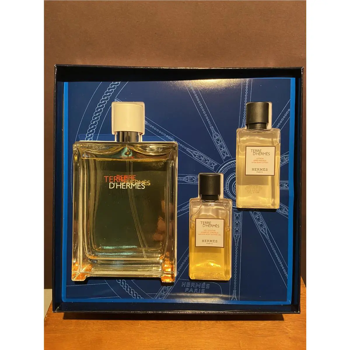 Terre D`hermes Eau Tres Fraiche 3 Pieces Gift Set 4.2 Oz / 125 ml Edt Spray Rare