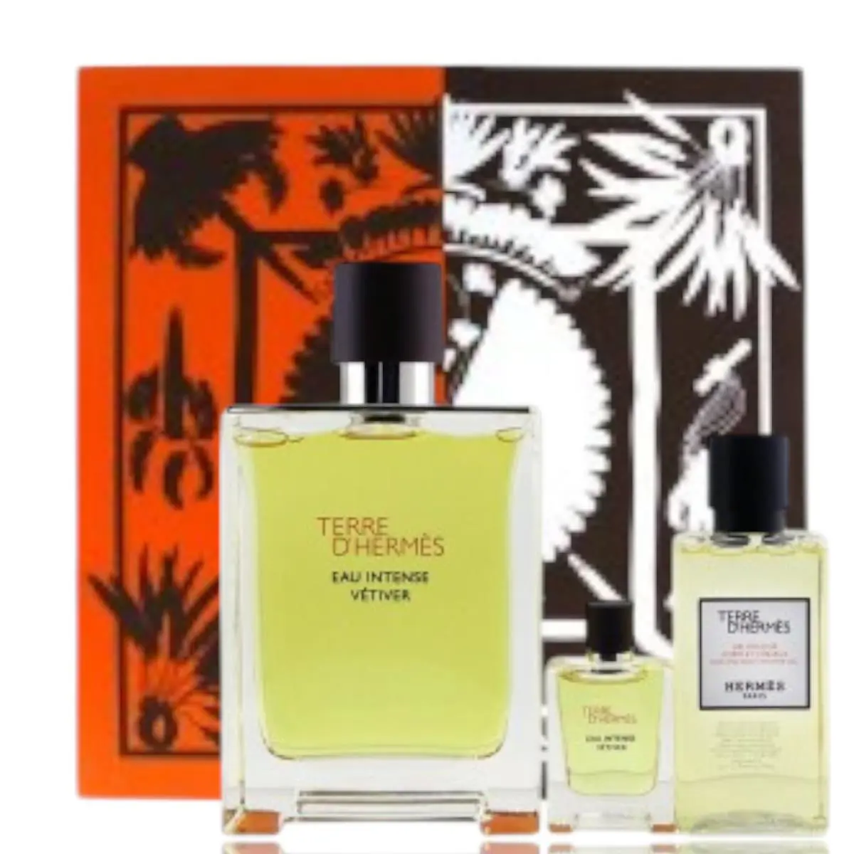 Terre D`hermes Eau Intense Vetiver 3Pc Set Eau de Parfum 3.3 .17+ Sgel 1. 4Men