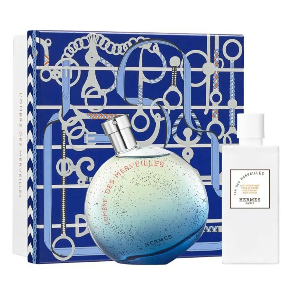 Hermes L`ombre Des Merveilles Limited Holiday Gift Set Eau De Parfum Body Lotion