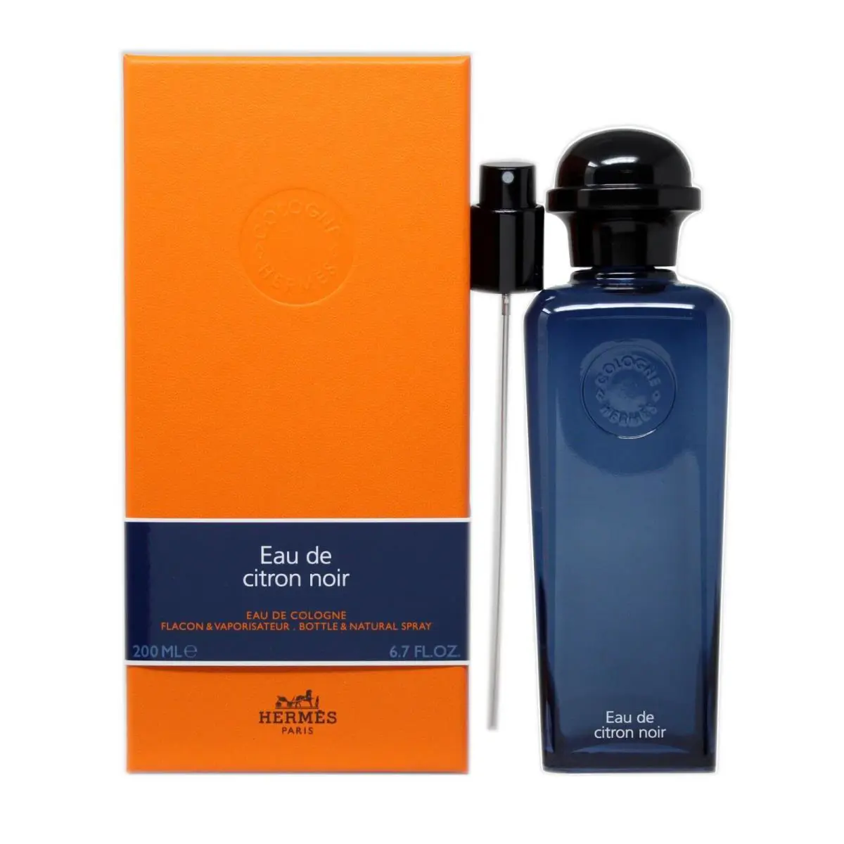 Eau DE Citron Noir Eau DE Cologne Bottle Natural Spray 200 ML/6.7 OZ by Hermes