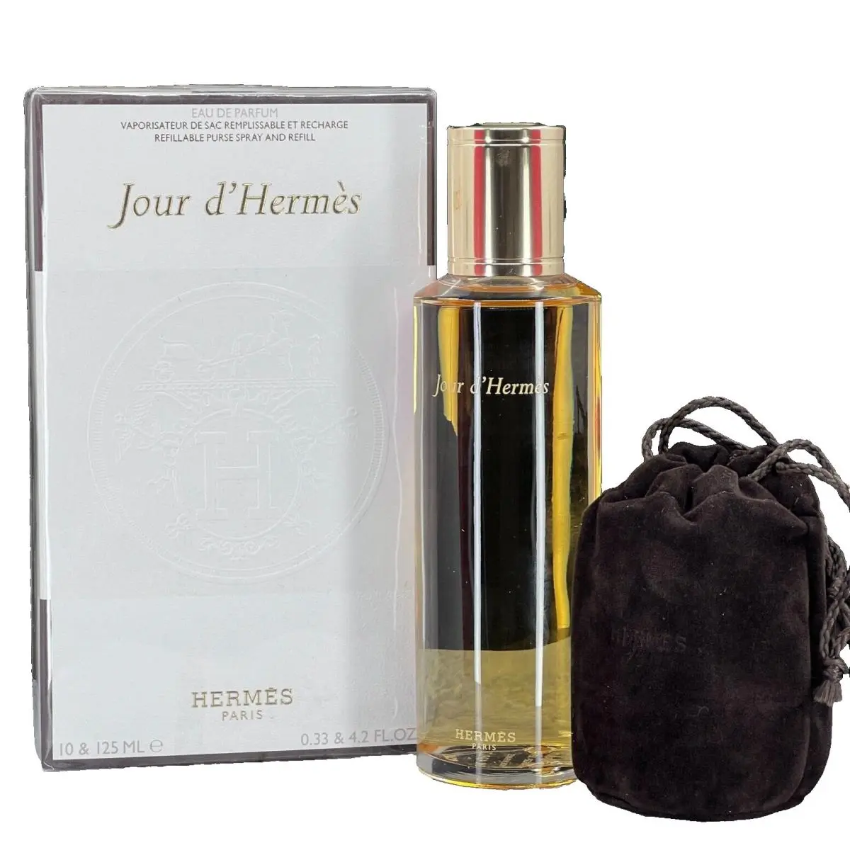 Hermes Jour D`hermes Edp Purse Spray Refill 0.33oz+4.2oz Vintage