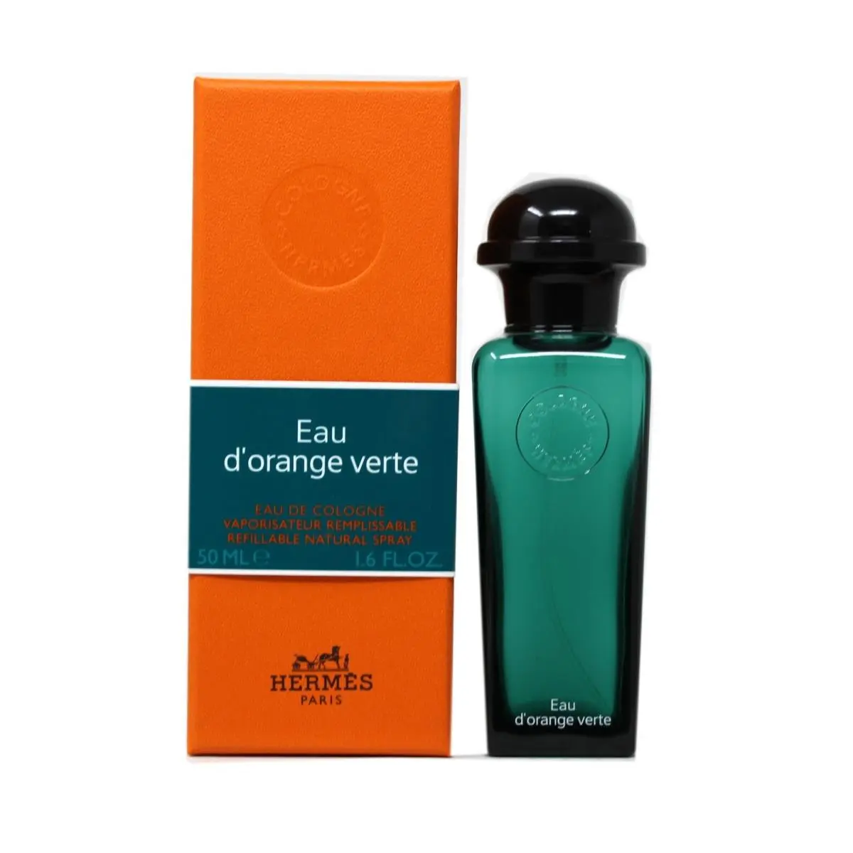 Hermes Eau D`orange Verte Eau DE Cologne Refillable Natural Spray 50ML