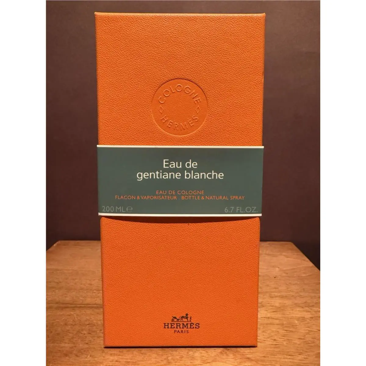 Eau DE Gentiane Blanche Hermes 6.7 FL OZ / 200 ml Eau DE Cologne Spray Rare