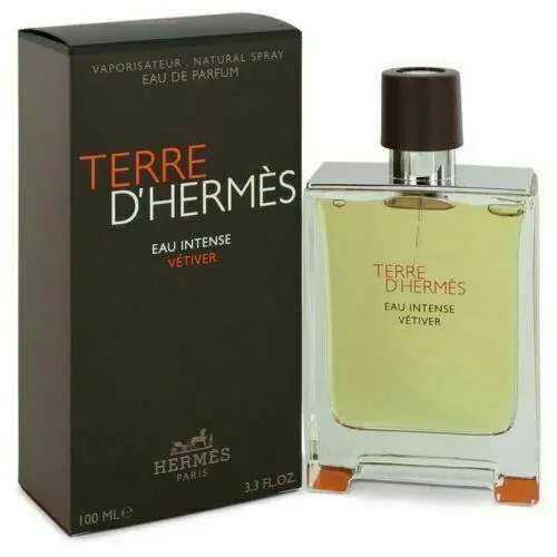 Terre D`hermes Eau Intense Vetiver by Hermes Eau De Parfum Spray 3.3 oz -sealed